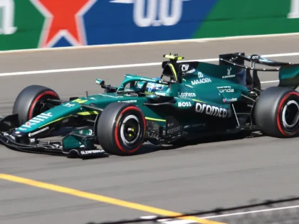 Aston Martin AMR26 Formula 1 car at the 2026 Chinese Grand Prix.